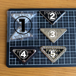 プラダ カボション 金属ワッペン ネックレスパーツ DIYパーツ はなまま