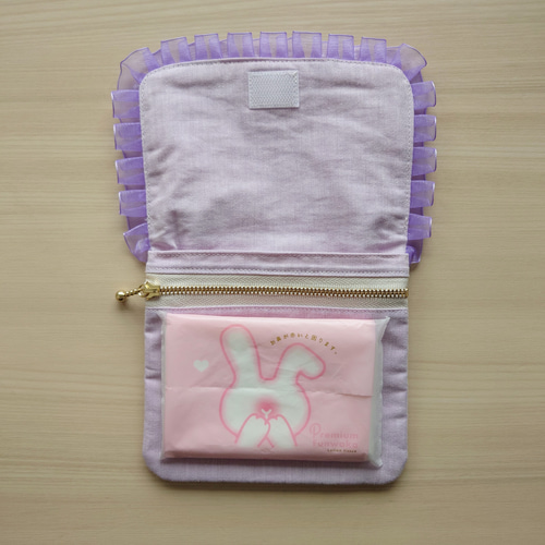 ゆめかわうさぎの移動ポケット＊女の子の通園通学に♡フリルと