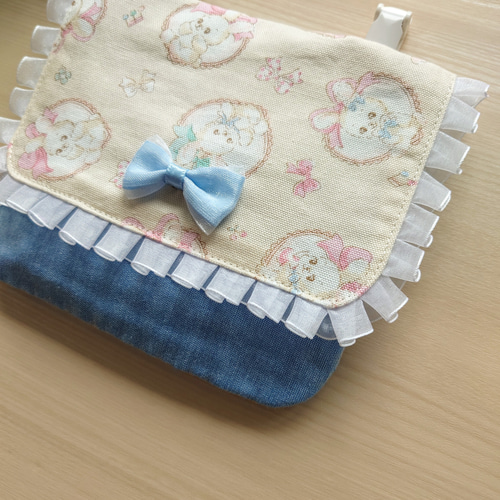 フリル移動ポケット☆ハンドメイド☆女の子☆オーダー受付中 簡単くるりんぱ✨フリルたっぷり♡ゆめかわ【移動ポケット】の