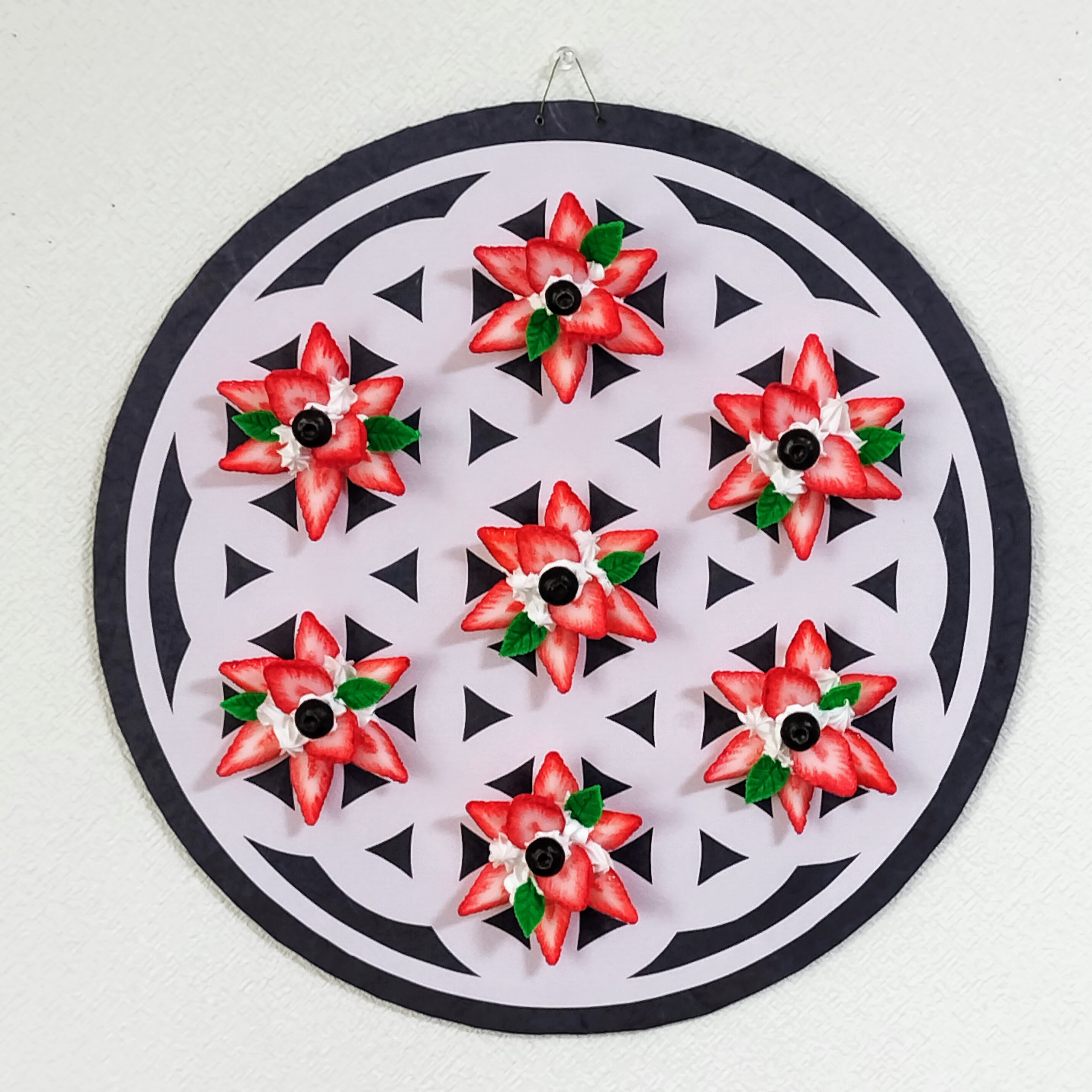 【食品サンプルアート・送料無料】いちごのフラワーオブライフ