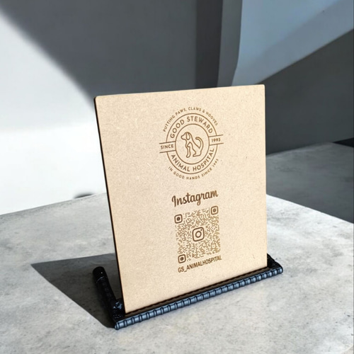 アイアンでシンプルなスタンド　QRコードスタンド製作します☆　【看板　開店祝い アイアンQRコードスタンド】製作します 看板 開店祝い ウェルカム