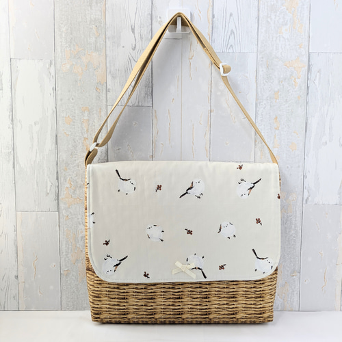 図書袋 絵本バッグ 通園バッグ ショルダー シマエナガ レッスンバッグ