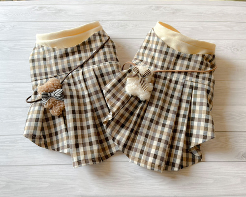 犬服＊ くまちゃんポシェット付きワンピース【yuwawa】 ペット服