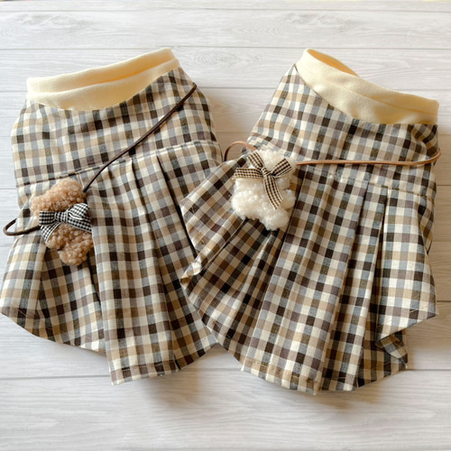 犬服＊ くまちゃんポシェット付きワンピース【yuwawa】 ペット服