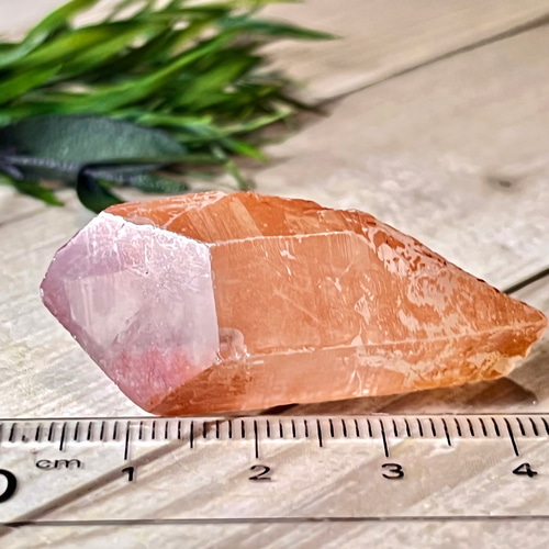 レシーバー　タンジェリンクォーツ　蜜柑水晶　原石　ポイント　ラフストーン レシーバー タンジェリンクォーツ 蜜柑水晶 原石 ポイント ラフ