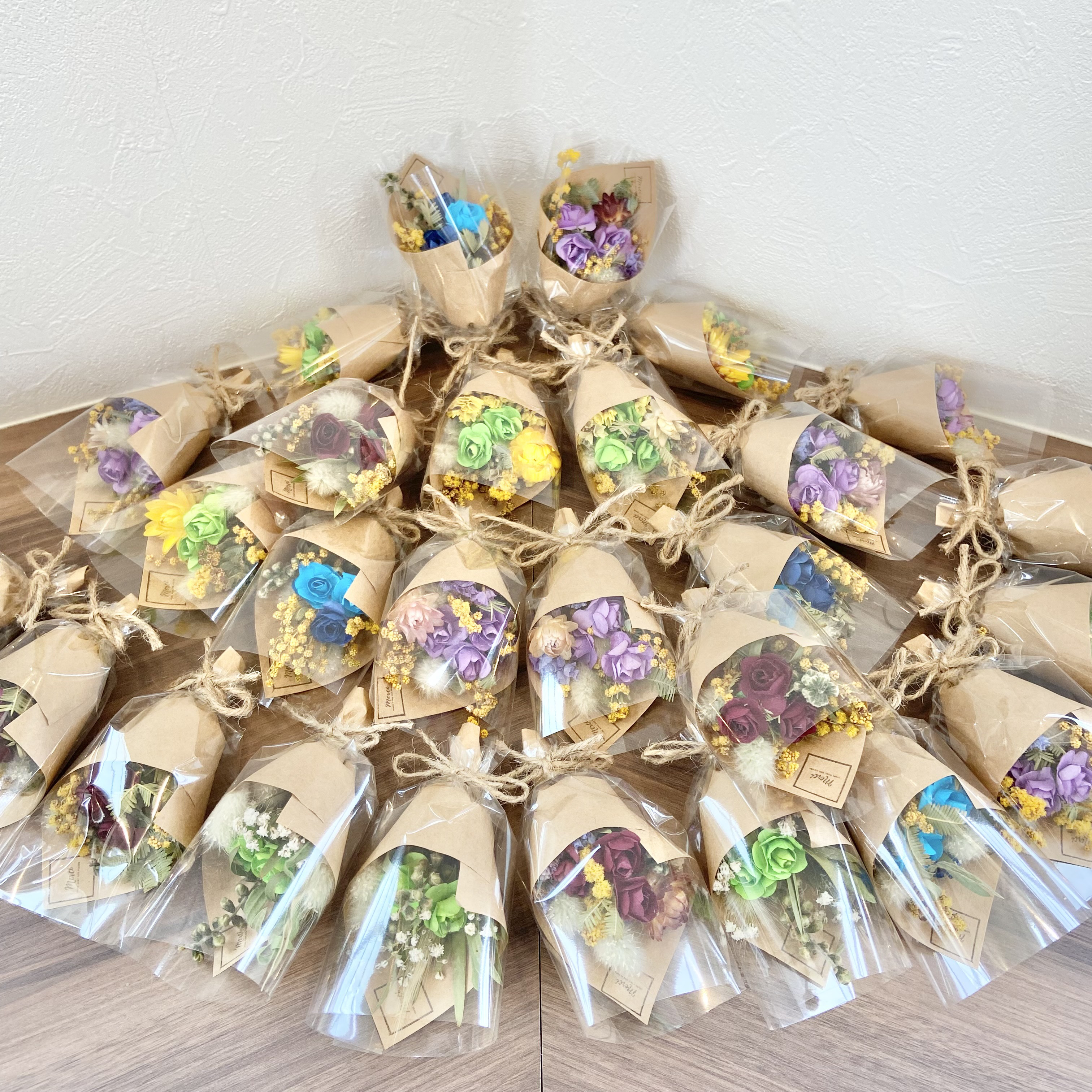 カラフルミニブーケ* *結婚式 ギフト プチギフト インテリア ドライフラワー カラフルミニブーケ* *結婚式 ギフト プチギフト インテリア ドライ