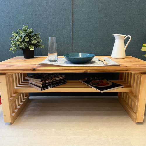 【送料無料】 ローテーブル 和風 木組格子形 90cm 60cm パイン Nt 送料無料】 ローテーブル 和風 木組格子形 90cm 60cm パイン nt