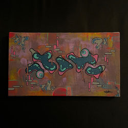 自我の目覚め』M4号(333x190mm) syoboオリジナル原画 アクリル/ポスカ