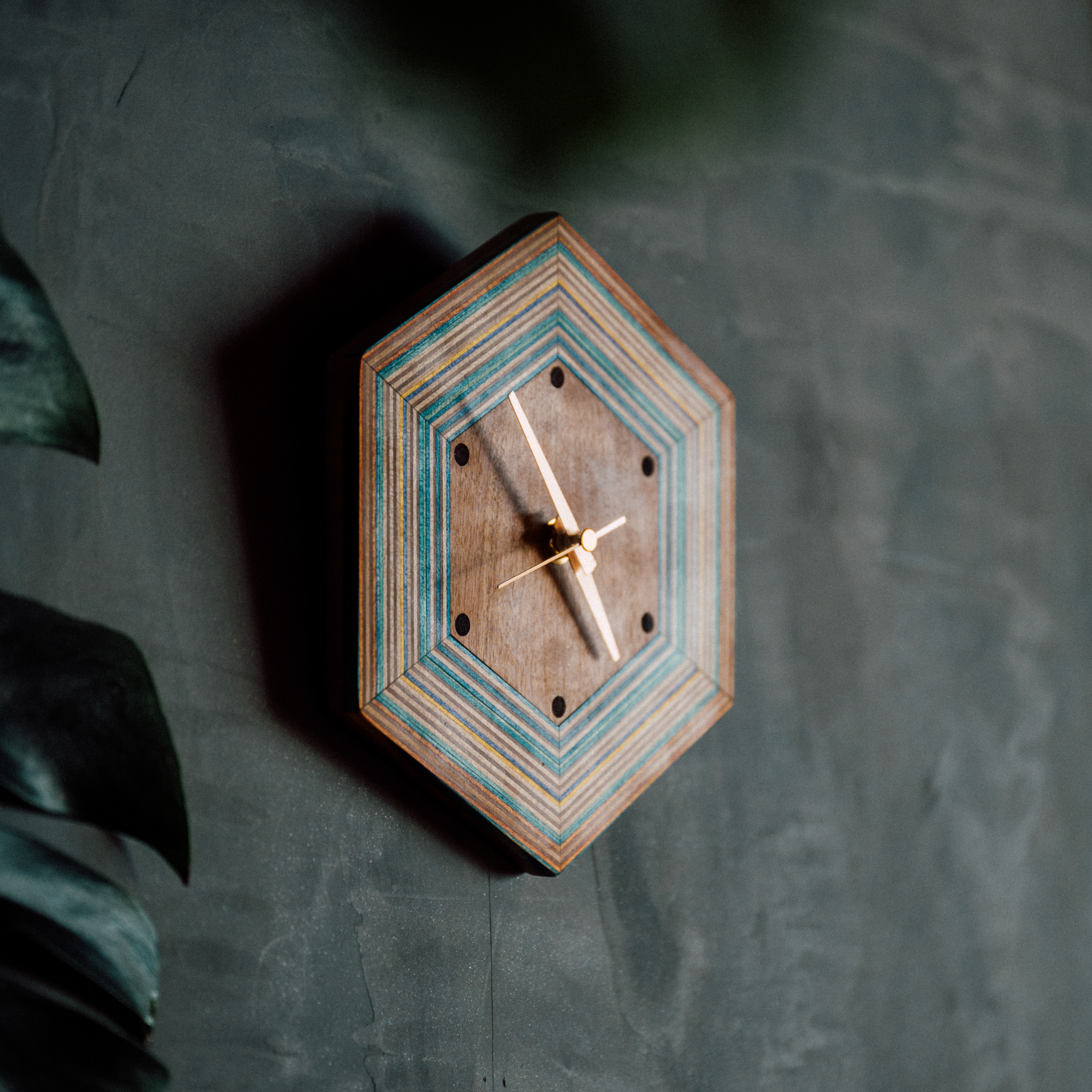 [スケボ再利用！] SB HEXAGON WALL CLOCK
