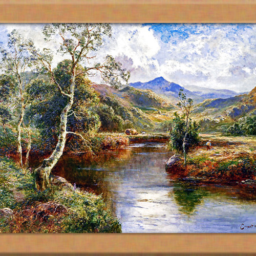 川の風景画 A4 イギリスのアート 絵画 ARTE 通販 19369757