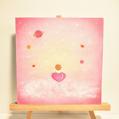 あなたの中の小宇宙 心の中の世界 【原画】オイルパステルアート