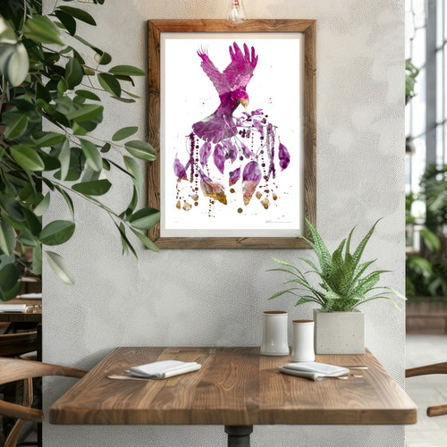 カラス　アクリル画　原画 カラスアクリル画原画