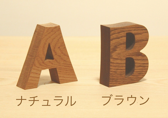 【森林工芸館】　【木製アルファベット7センチタイプ】切り文字　ディスプレイ用文字　木製切り文字　文字置物　受注生産品2 2枚目の画像
