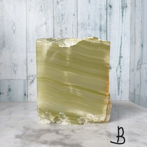 天然高級石】 グリーンオニキス 飾り石 高級ホテルや有名ブティック