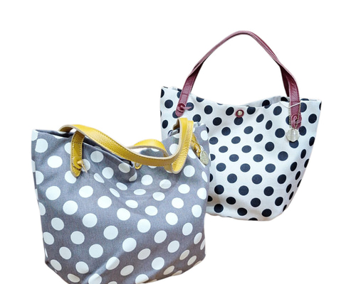 ◇Gream Supply◇グリームサプライ◇牛革付属ドット柄バルーンバッグ
