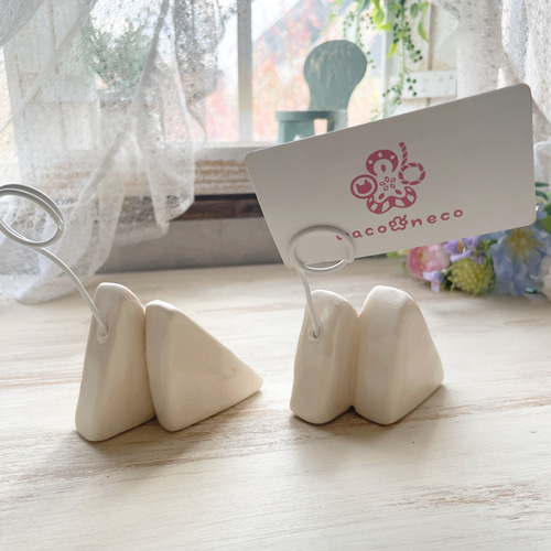 食べ物ちゃんカードスタンド フルーツサンドちゃん /陶器製 写真立て