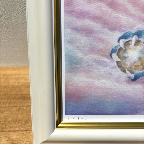 ひとつの光に向かう龍」龍の絵 複製画（額縁付き） 絵画 てん