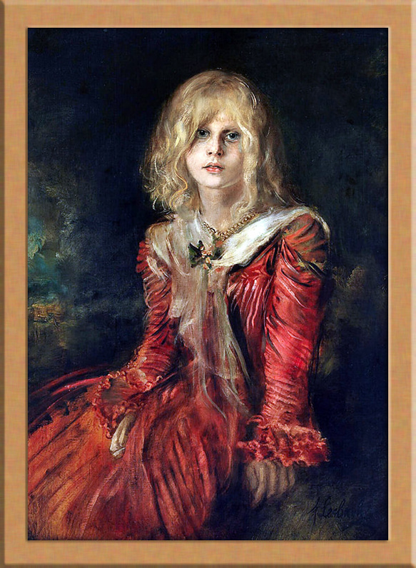アンティークパステル画　 少女の肖像画 少女の肖像画 A4 ドイツのアート 絵画 ARTE 通販 19370551