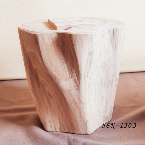 天然アロマ 東濃ひのき フリルスツール テーブル 無垢無塗装