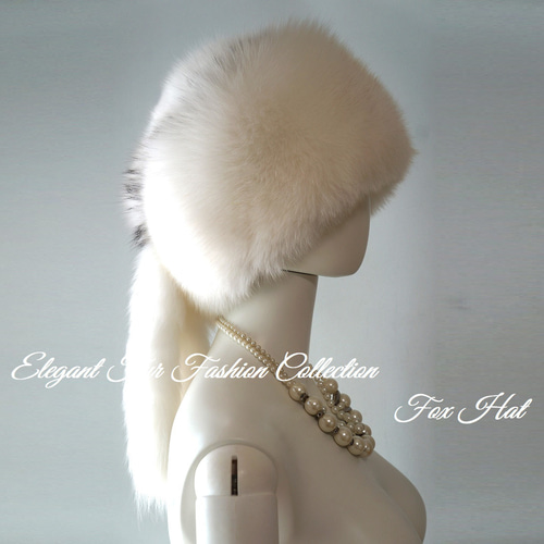 冬の街を彩る☆パリジェンヌのような優雅な帽子 フォックスファー毛皮