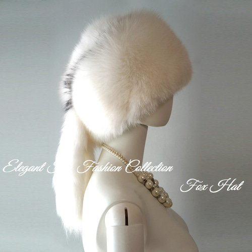 冬の街を彩る☆パリジェンヌのような優雅な帽子 フォックスファー毛皮