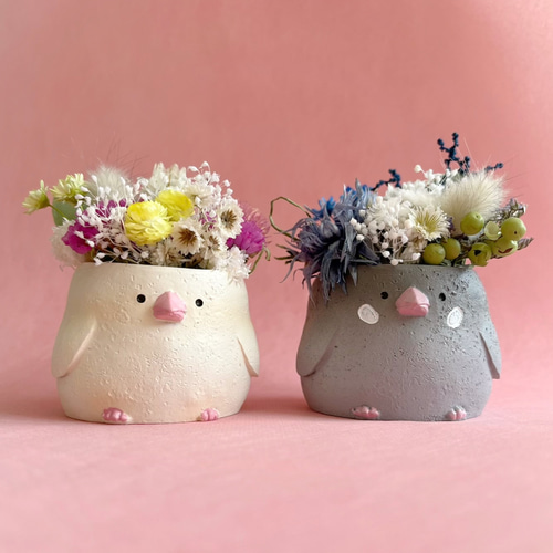 お花満開！文鳥さん ドライフラワー トゥシェール 通販 19371267