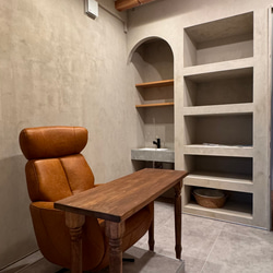 ろくろ足ひのき天板100cm奥行約55cm　ネイルデスク　ネイルテーブル　ダイニングテーブル　ネイリストデスク 5枚目の画像