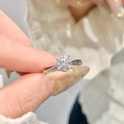 ラボグロウンダイヤモンドリング0.5ct k18 3412 指輪・リング パール