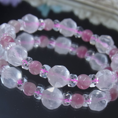 ピンクトルマリン♡インカローズ！恋愛運急上昇激レア恋愛勝者人生勝ち組妖艶 宝石質ローズクォーツ ピンクトルマリンシリカ キラキラ＆ 夢可愛い 恋