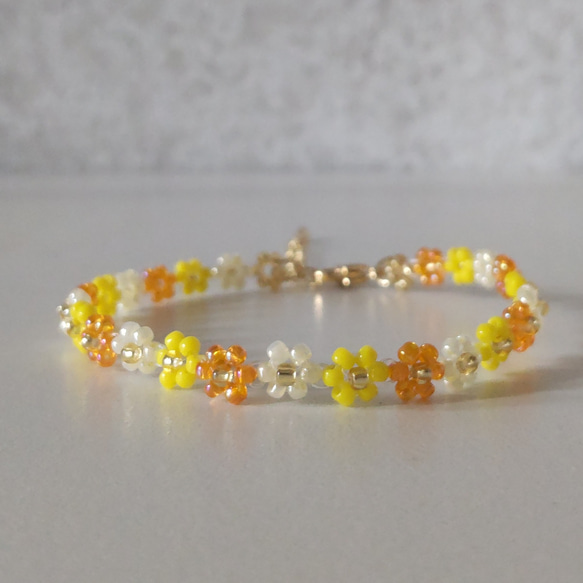 トロールビーズ ブレスレット 魚 ライオン フラワー ビーズ リーフ イエロー トロールビーズ ブレスレット 魚 ライオン フラワー ビーズ リーフ