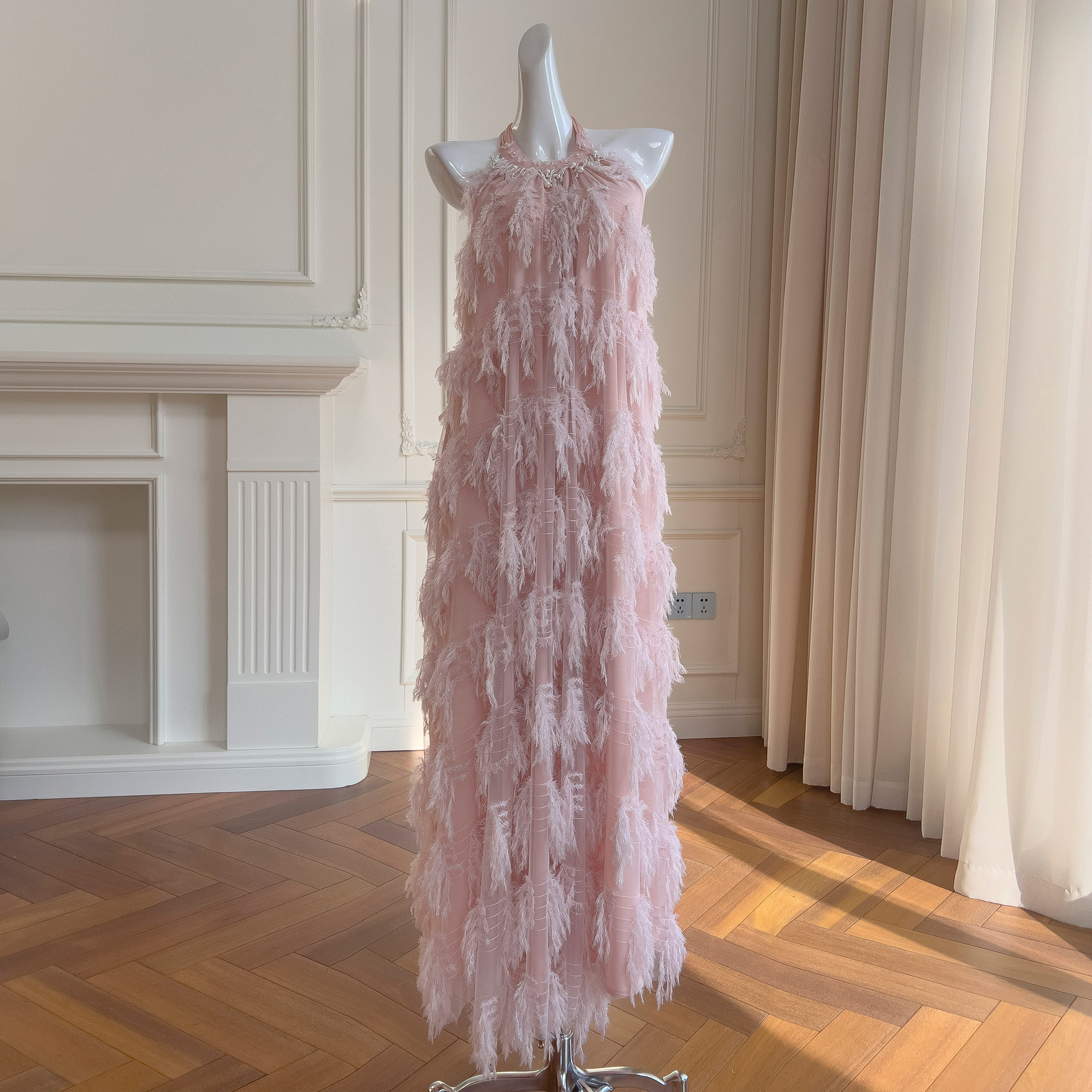 ドレス パーティードレス ウェディングドレス ワンピース ピンク 上品 高級感優雅 韓国風 結婚式 お呼ばれ 同窓会