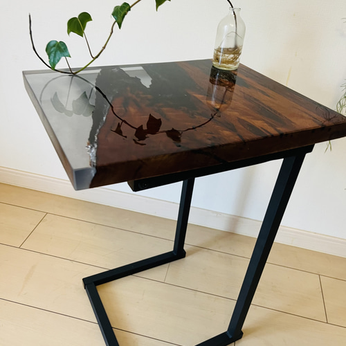 屋久杉　ソファテーブル　レジンテーブル　サイドテーブル 屋久杉 レジンテーブル ソファテーブル サイドテーブル コーヒー