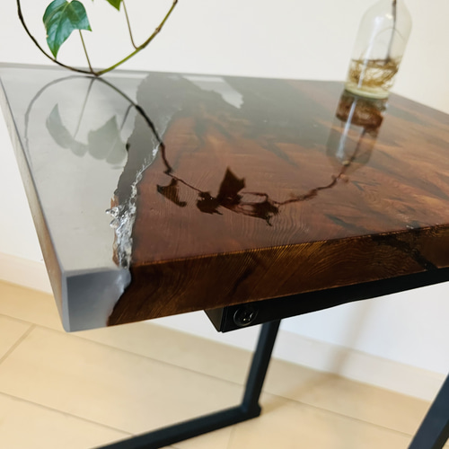 屋久杉　ソファテーブル　レジンテーブル　サイドテーブル 屋久杉 レジンテーブル ソファテーブル サイドテーブル コーヒー