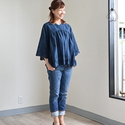 【NEW】スカラップ刺繍レースのコットンブラウス 2枚目の画像