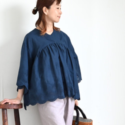 【NEW】スカラップ刺繍レースのコットンブラウス 14枚目の画像