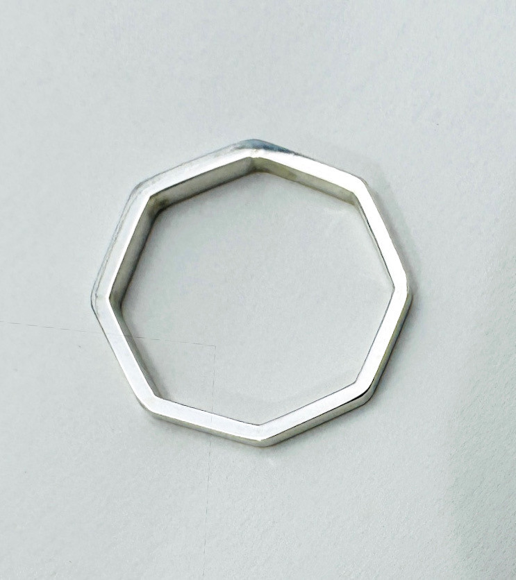 Pentagon ring - Silver / 八角形リング -シルバー