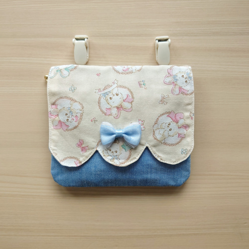 ゆめかわうさぎの移動ポケット クリップ付き 幼稚園児 小学生