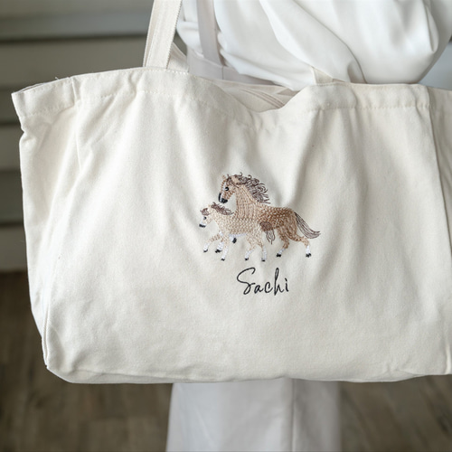 馬親子マザーズBAG 陣痛バッグ 保育園バッグ トートバッグ suyapipi