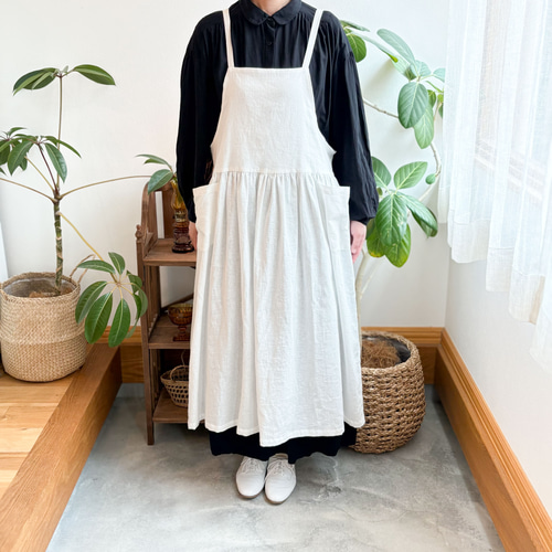 You're the cream in my coffee エプロン ワンピース キャミソールエプロン シワになりにくい 動きやすい ワンピース