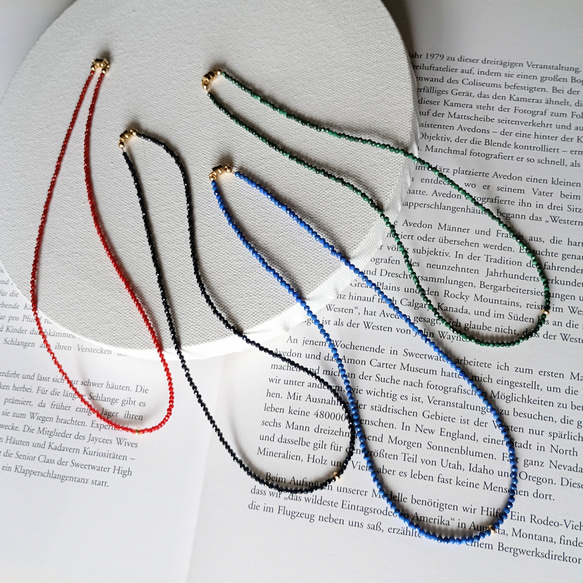 【再販】極小レッドコーラル（染）＊14Kgfマグネットクラスプ＊40cmネックレス 6枚目の画像