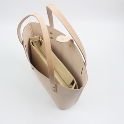 LANSUI DESIGN 名入れ対応 ヌメ革手作り手縫い トートバッグ 4枚目の画像
