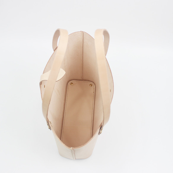 LANSUI DESIGN 名入れ対応 ヌメ革手作り手縫い トートバッグ 7枚目の画像