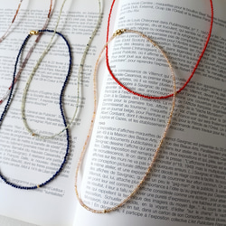 【再販！】極小ピンクジルコン＊14Kgfマグネットクラスプ＊40cmネックレス 4枚目の画像