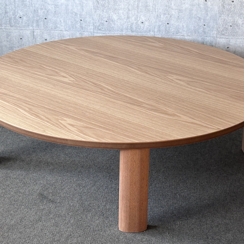 折りたたみテーブル 120丸 円形 国産 オーク突き板 ローテーブル