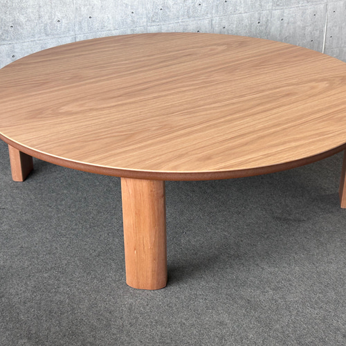 折りたたみテーブル 120丸 円形 国産 オーク突き板 ローテーブル