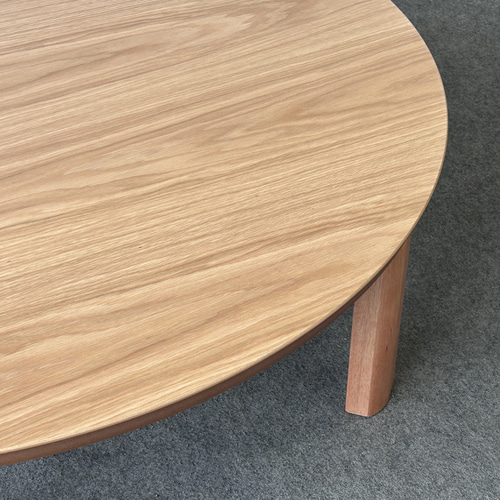 折りたたみテーブル 120丸 円形 国産 オーク突き板 ローテーブル