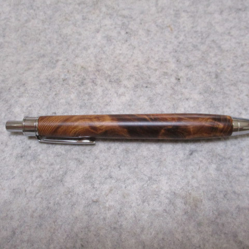 屋久杉瘤 黒油木 瘤杢光明 椿油仕上げ 木軸ボールペン(シャープ