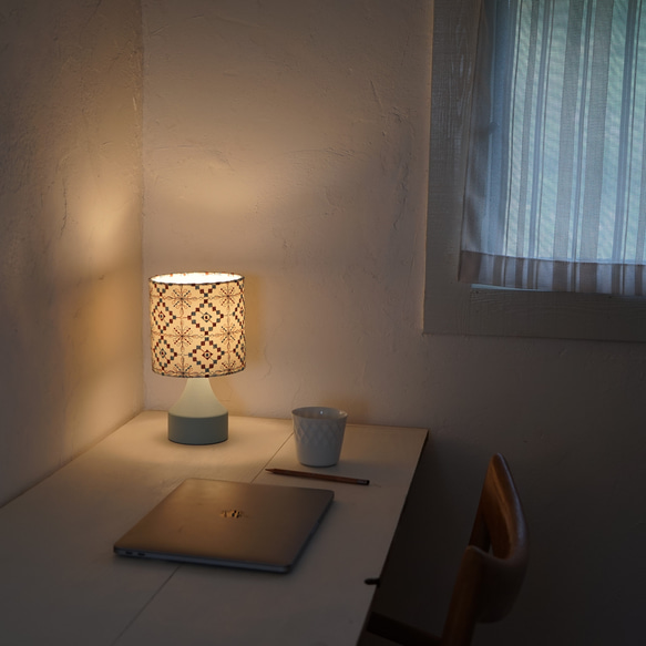 ◆HappyLamp◆S・Mサイズ/マルチストライプ/オレンジ＆ブラウン/テーブルランプ/スタンドランプ/照明 16枚目の画像