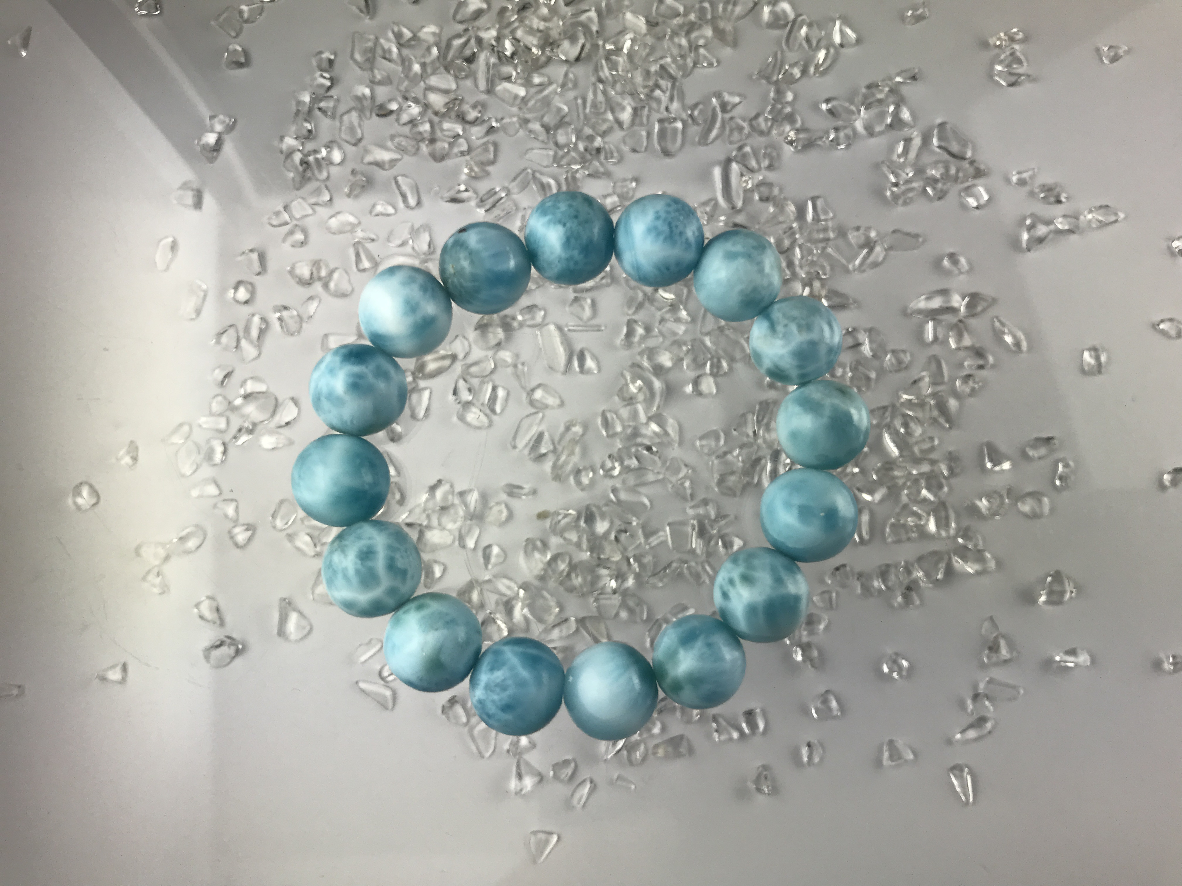 ラリマーブレスレット　11mm〜12mm 16個 36.2g 内側直径45.5mm AAクラス 42,600円