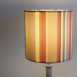 ◆HappyLamp◆S・Mサイズ/マルチストライプ/ペールブルー＆ベージュ/テーブルランプ/スタンドランプ/照明 1枚目の画像